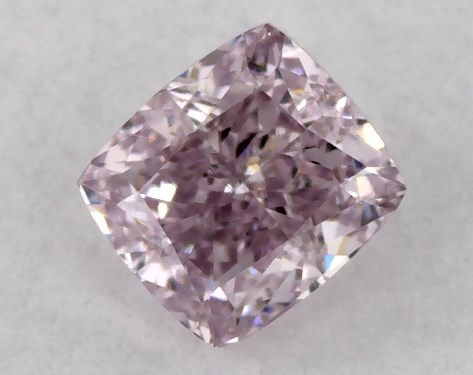 GIA 0.30 Carat Fancy Pink Purple-SI1 Cushion Modified Cut Diamond